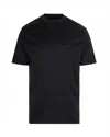 Emporio Armani Crew Neck Modal Blend Short Sleeve Top In Black