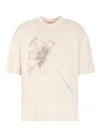 Emporio Armani Asv Lyocell Blend Jersey Oversized T-shirt With Lily Print