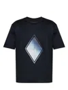 Emporio Armani Diamond-print T-shirt In Black