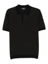 Emporio Armani Geometric-pattern Polo Shirt In Black