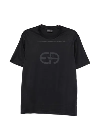 Emporio Armani T-shirts And Polos Blue In Black