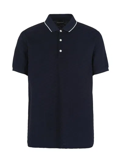 Emporio Armani Cotton Sweaters In Blue