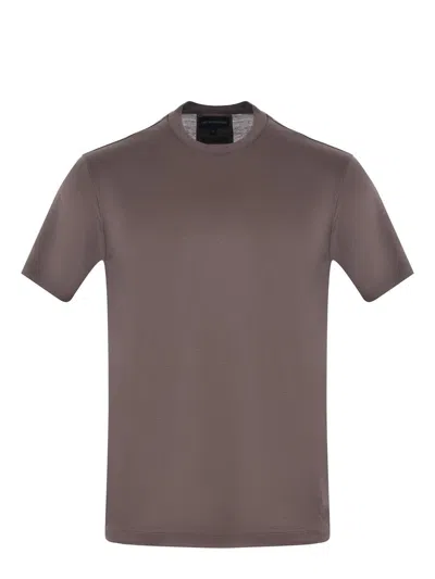 Emporio Armani T-shirts And Polos In Brown