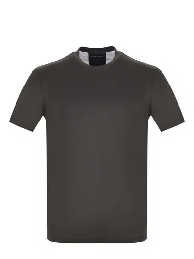 Emporio Armani T-shirts And Polos In Brown