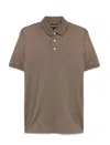 Emporio Armani Logo-print Polo Shirt In Chocolate Chip