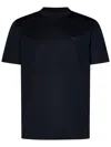 Emporio Armani Logo Crew Neck T-shirt In Eagle Blu Navy