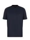 Emporio Armani Logo Crew Neck T-shirt In Eagle Blu Navy