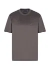Emporio Armani Eagle-logo Crew-neck T-shirt In Gray