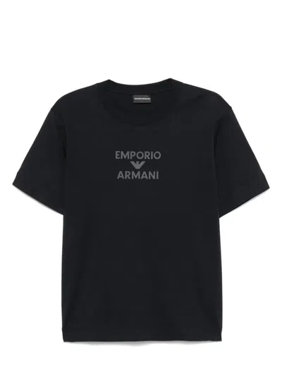 Emporio Armani T-shirts And Polos In Iconico 0920 Blu Nav