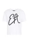 Emporio Armani Relaxed Fit T-shirts In Optical White