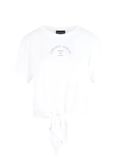Emporio Armani T-shirts And Polos In Optical White