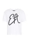 Emporio Armani Relaxed Fit T-shirts In Optical White