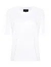Emporio Armani Logo-embossed T-shirt In Optical White