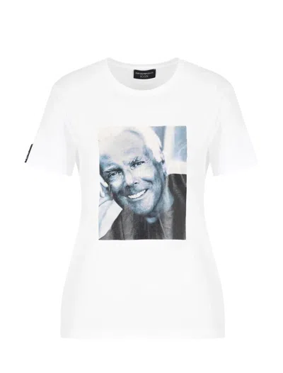 Emporio Armani T-shirts And Polos In Optical White