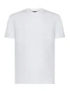 Emporio Armani White Logo Embroidery T-shirt In White