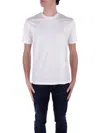 Emporio Armani White Logo Embroidery T-shirt In Bianco Bianco