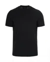Emporio Armani Monogram Crew Neck T-shirt In Black