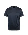 Emporio Armani Asv Jersey T-shirt With ‘let The Sea Set You Free' Embroidery In Blue