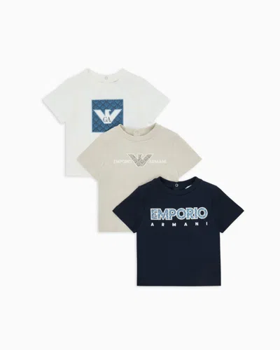 Emporio Armani Kids' T-shirts In Blue