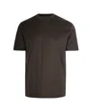Emporio Armani Embossed-logo T-shirt In Brown