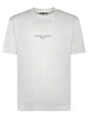 Emporio Armani Mens Snow White Regular-fit Embossed-logo Jersey T-shirt In Gray