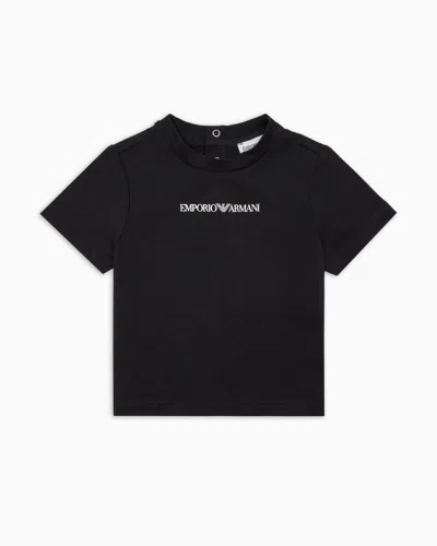 Emporio Armani Kids' T-shirts In Navy Blue