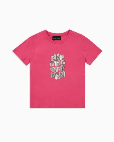 Emporio Armani Kids' T-shirts In Pink