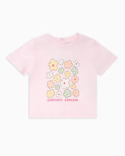 Emporio Armani Kids' T-shirts In Pink