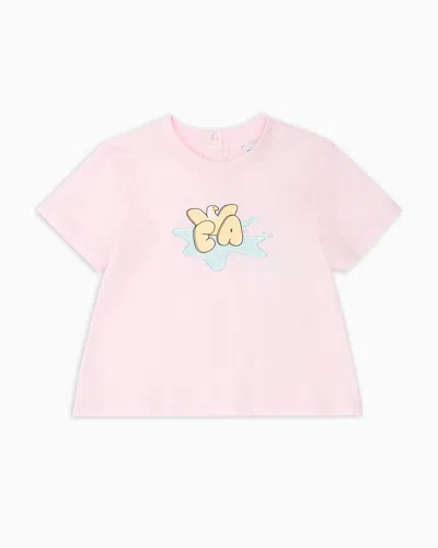 Emporio Armani Kids' T-shirts In Pink
