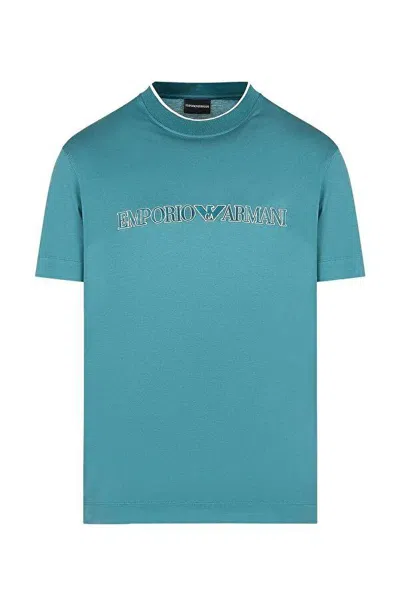 Emporio Armani T-shirts In Sky