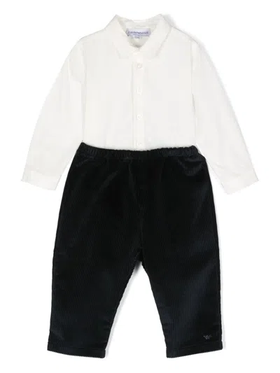Emporio Armani Tailored Babygrow Set In Blue