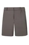 Emporio Armani Tailored Bermuda Shorts With Ribbed Detailing In Brown