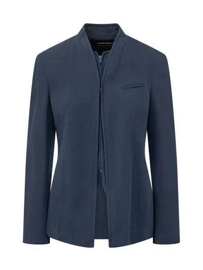 Emporio Armani Tailored Blazer In Purple