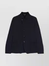 Emporio Armani Patterned-jacquard Jersey Jacket In Navy