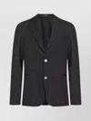 Emporio Armani Single-breasted Blazer Jacket In Black