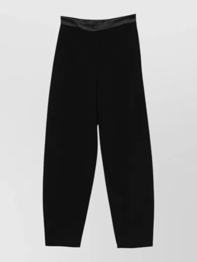 Emporio Armani Tailored Pants Dart Detail Tapered Leg In Black