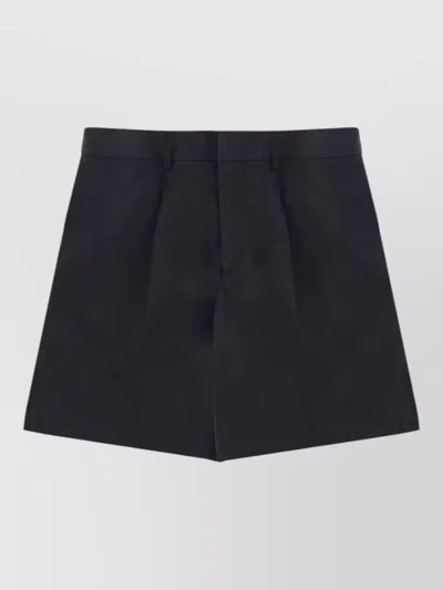 Emporio Armani Tailored Shorts Featuring Belt Loops And Pockets In Blue