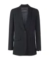 Emporio Armani Tailored Single-breasted Blazer In Black