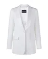 Emporio Armani Tailored Single-breasted Blazer In White