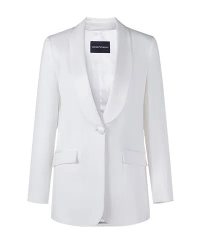 Emporio Armani Tailored Single-breasted Blazer In White