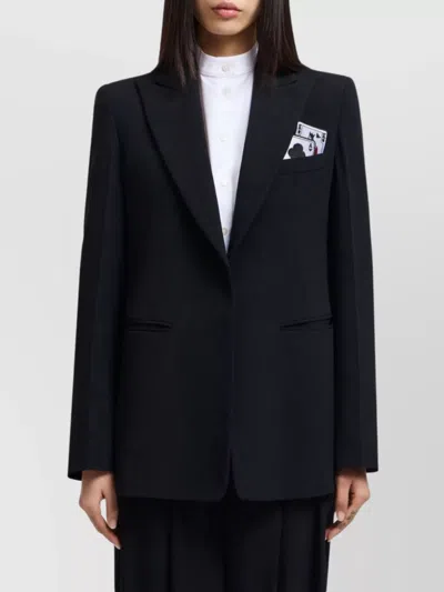 EMPORIO ARMANI TAILORED SINGLE-BREASTED JACKET WITH NOTCHED LAPEL