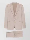Emporio Armani Tailored Single-breasted Suit Featuring Pockets In Neutral