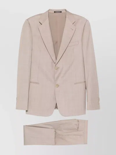 EMPORIO ARMANI TAILORED SINGLE-BREASTED SUIT FEATURING POCKETS