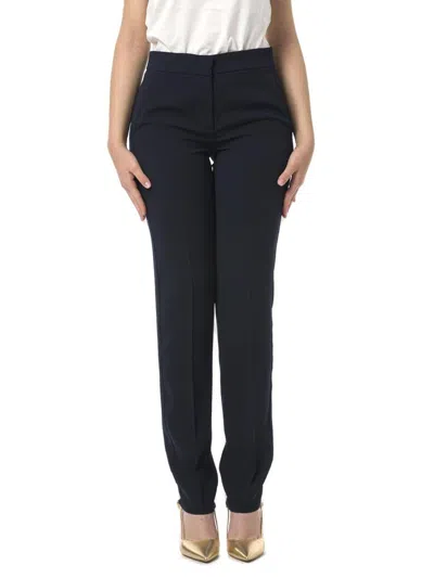 Emporio Armani Tailored Straight Leg Trousers In Navy