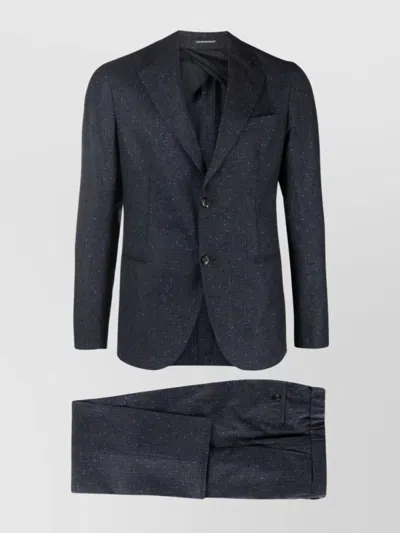 EMPORIO ARMANI TAILORED SUIT WITH BUTTONED CUFFS AND POCKETS