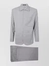 Emporio Armani Tailored Suit With Notched Lapel In Gray