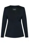 Emporio Armani Tailored V-neck Jacket In Blue
