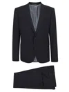 Emporio Armani Tailored Suit With Notch Lapel And Single-breasted In Black