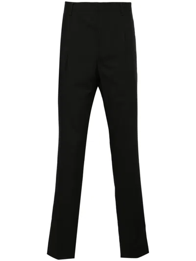 Emporio Armani Tailored Wool Trousers In Black
