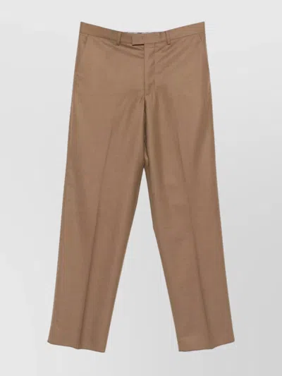 EMPORIO ARMANI TAILORED WOOL TROUSERS WITH POCKETS AND CREASE